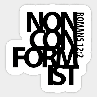 Nonconformist | Christian | Faith | Jesus Sticker